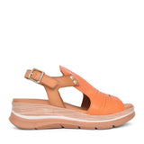 Ladies 24-17 Wedge Sandal In Orange