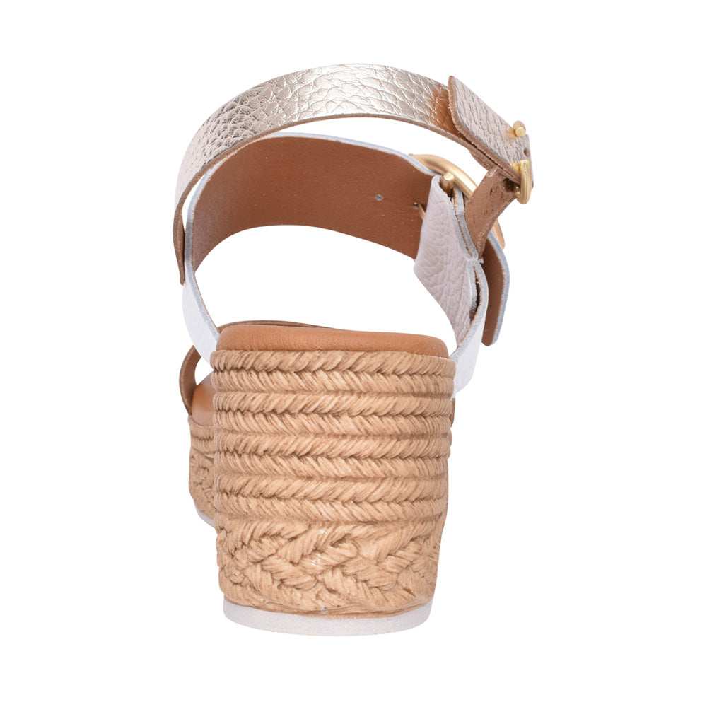 Ladies 5455 Wedge Sandal In Champagne