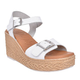 Ladies 5459 Wedge Sandal In White