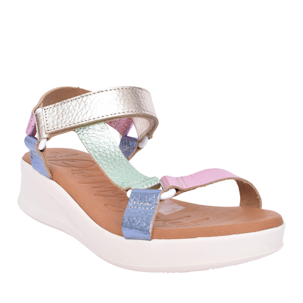 Ladies 5407 Velcro Sandal In Pink Multi