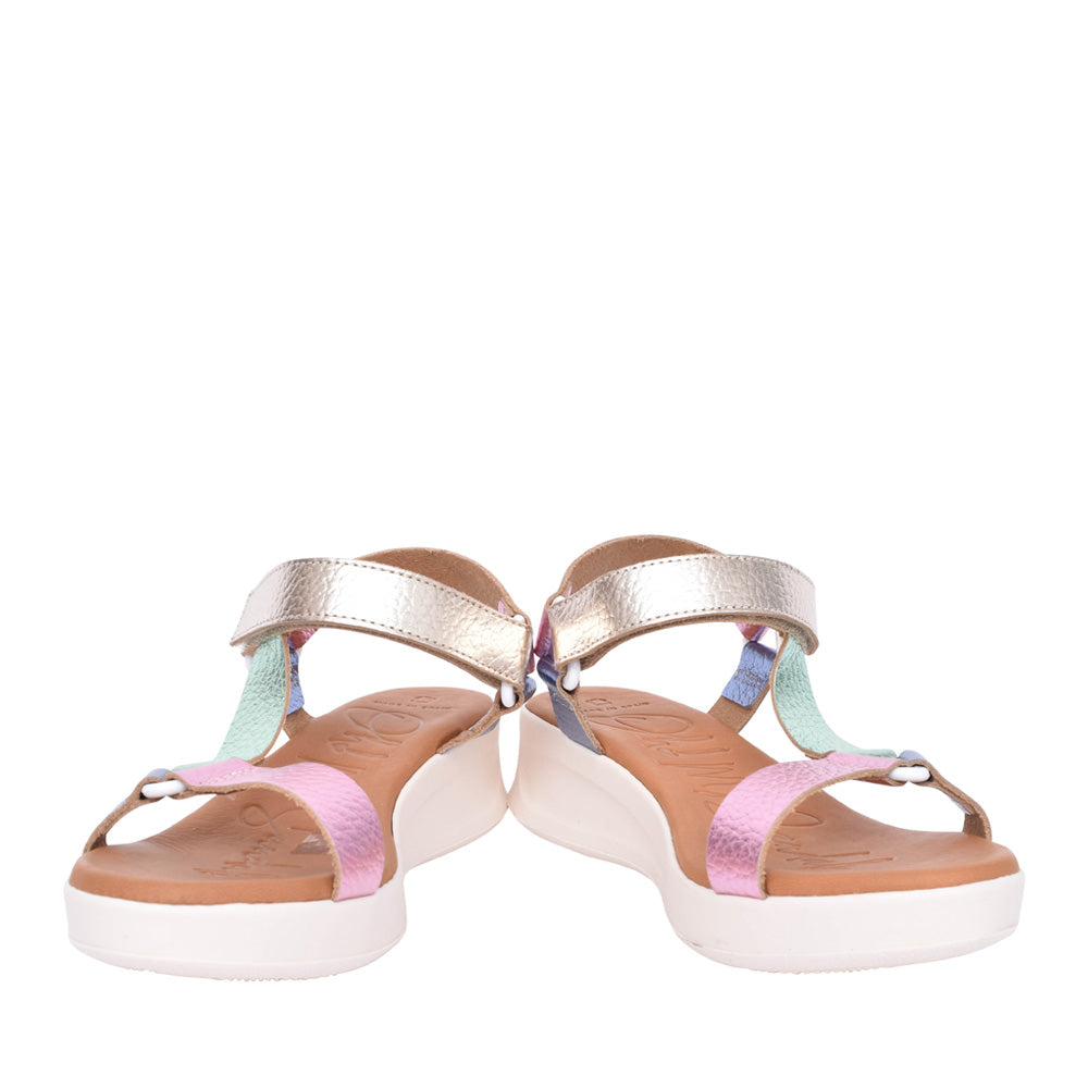 Ladies 5407 Velcro Sandal In Pink Multi