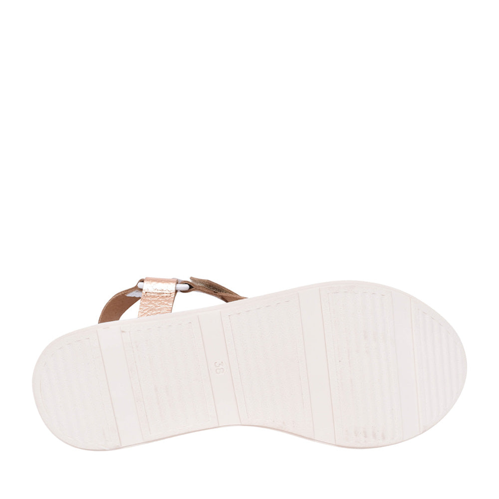 Ladies 5420 Velcro Sandal In Metallic