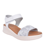 Ladies 5408 Velcro Sandal In White