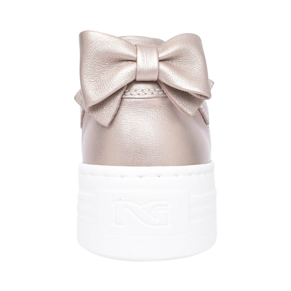 Ladies E409965d Laced Trainer In Copper