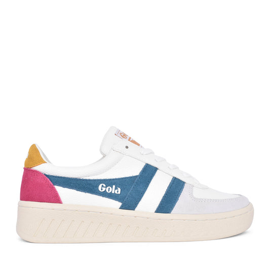 Ladies Grandslam Trident Cla415 Laced Trainer In White