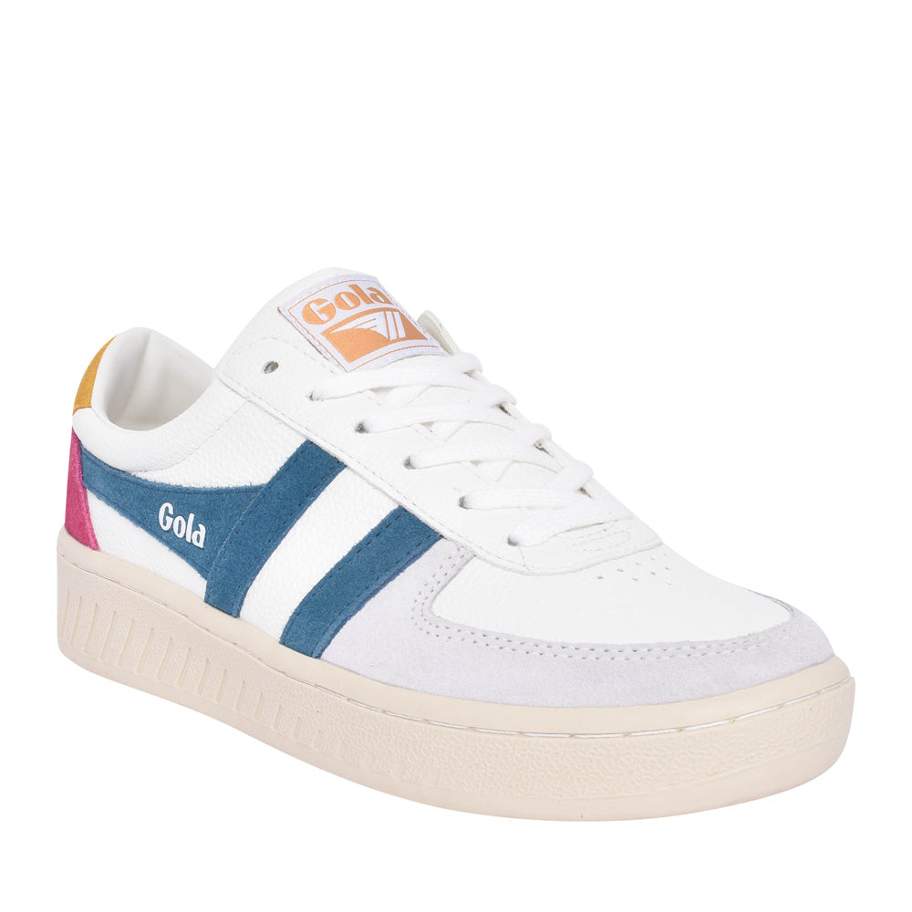 Ladies Grandslam Trident Cla415 Laced Trainer In White