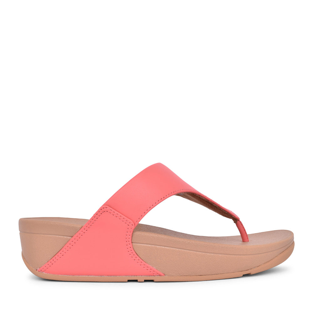 Ladies I88-b09 Lulu Leather Toe Post Sandal In Coral