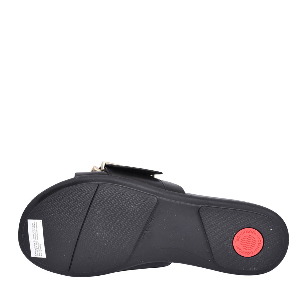 Ladies Hm6-001 Gracie Leather Slides In Black