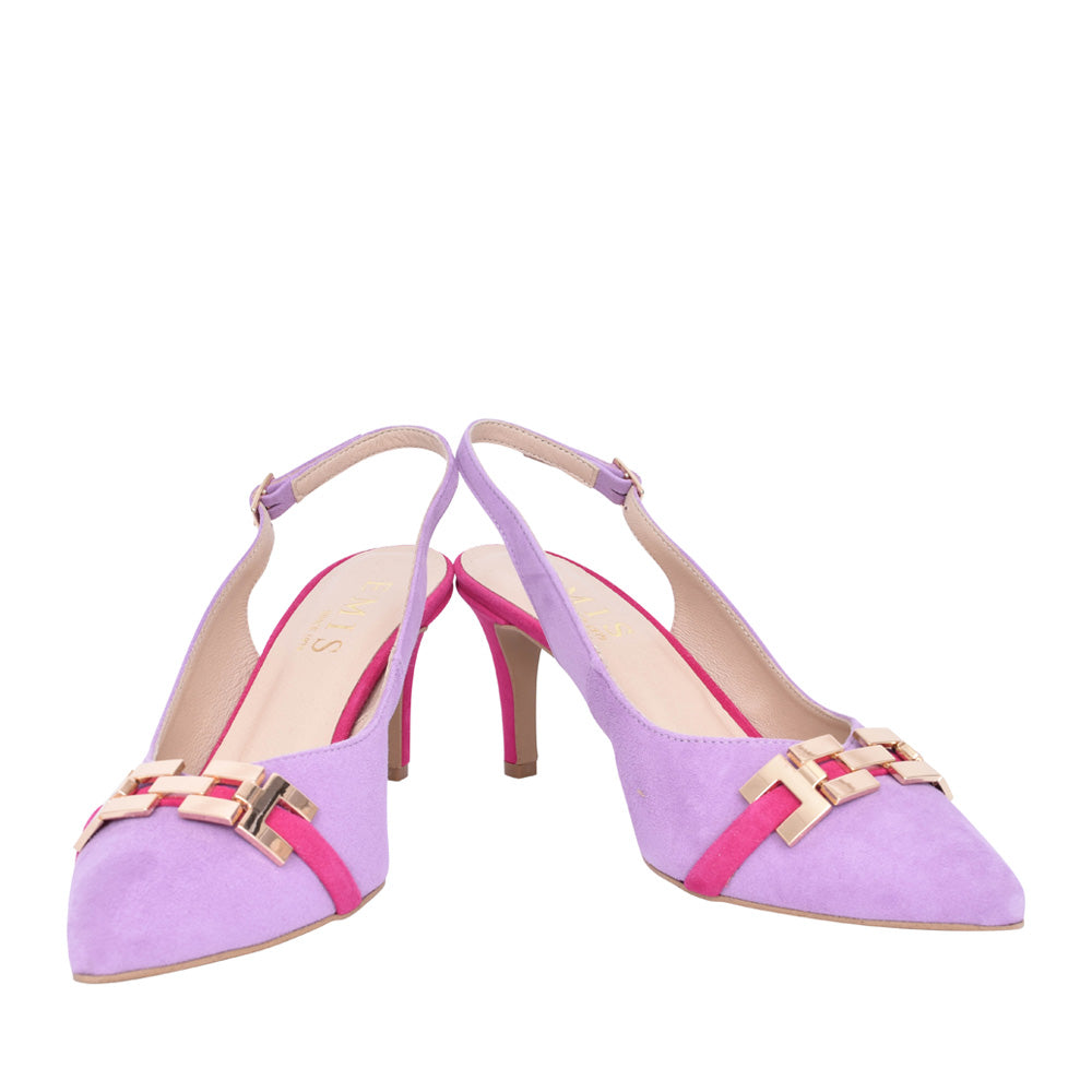 Ladies Z8186 Medium Heel Sling Back In Lilac