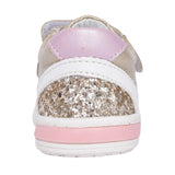 Girls 5905200 Baby Dude Double Velcro Shoe In Gold