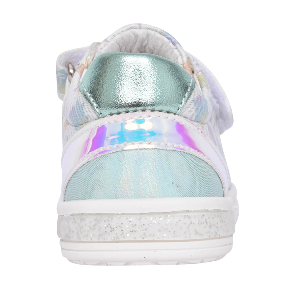 Girls 5905322 Baby Dude Double Velcro Shoe In White Multi