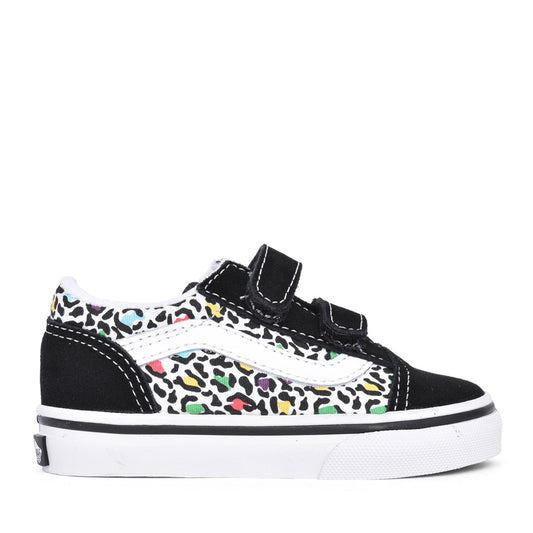 Unisex Toddler Old Skool Velcro Shoe In Black Multi