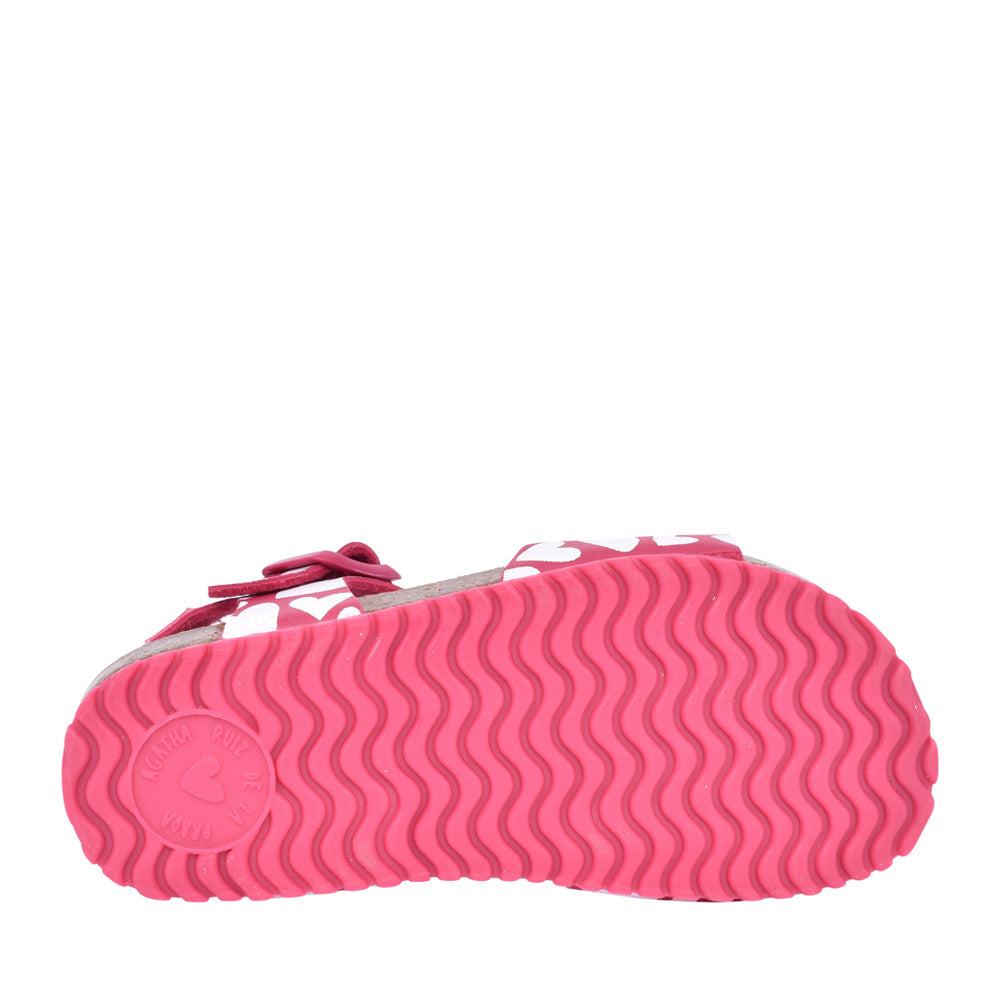 Girls 242941 Velcro Sandal In Fuchsia