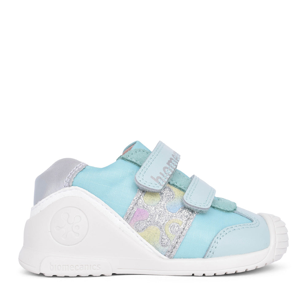 Girls 242112 Double Velcro Shoe In Turquoise