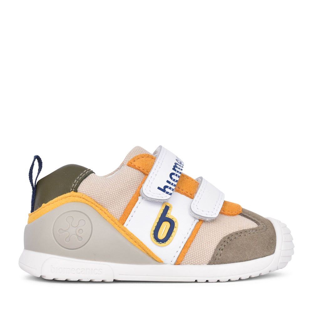 Boys 242131 Double Velcro Shoe In Olive