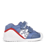 Boys 242132 Double Velcro Shoe In Denim