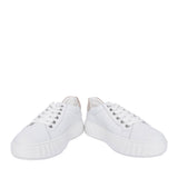 Ladies 12-46523 Platform Laced Trainer In White