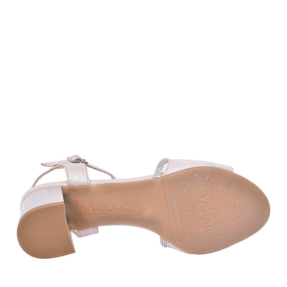 Ladies 4040 G-fit Block Heel Sandal In Pearl