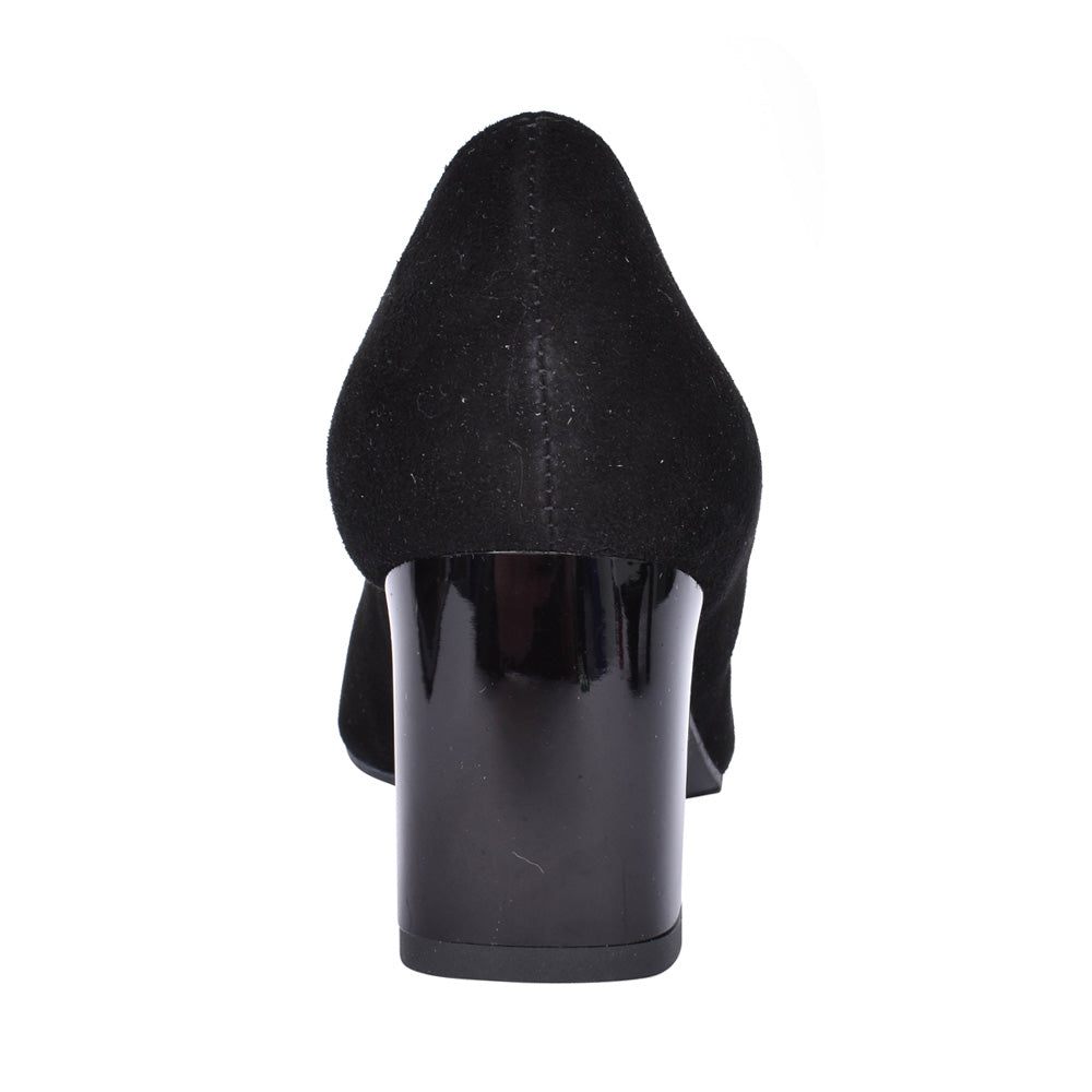 Ladies 6508 G-fit Medium Heel Court Shoe In Black
