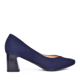 Ladies 6508 G-fit Medium Heel Court Shoe In Navy