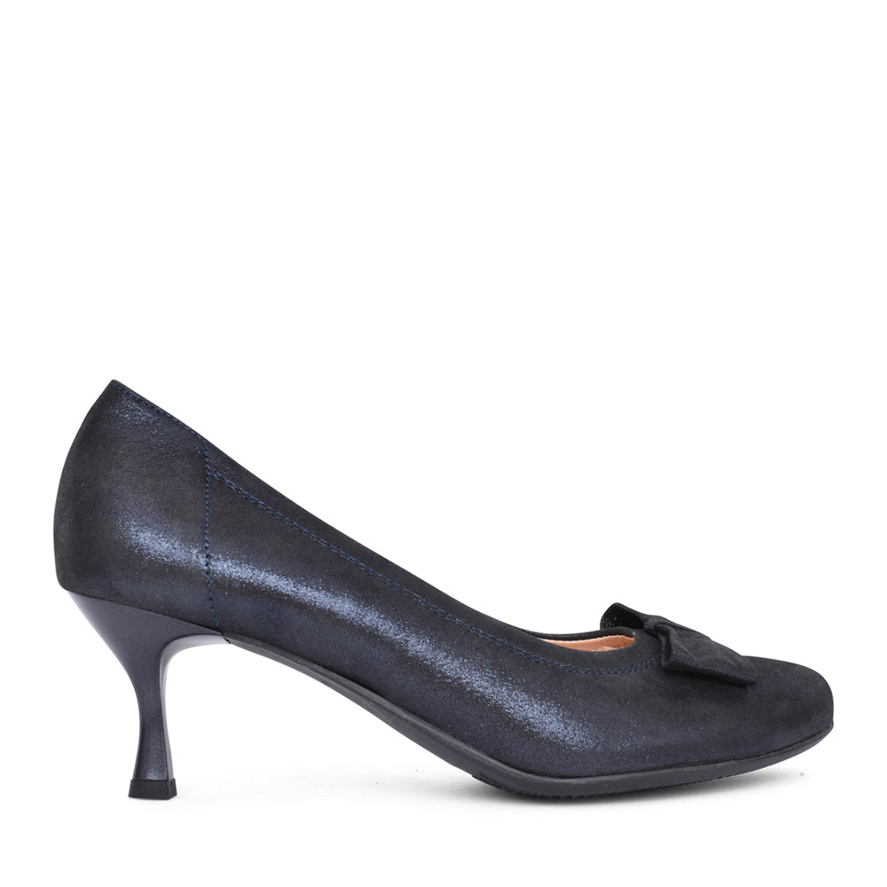 Ladies 6545 G-fit Medium Heel Court Shoe In Navy