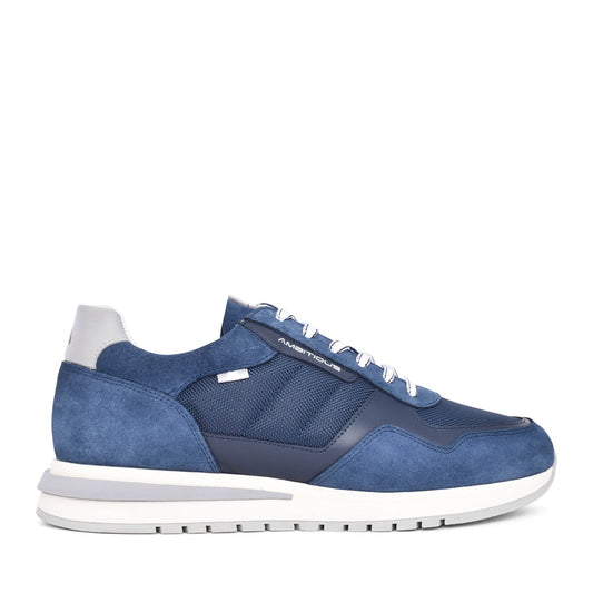 Mens 13333c Temple Laced Trainer In Navy