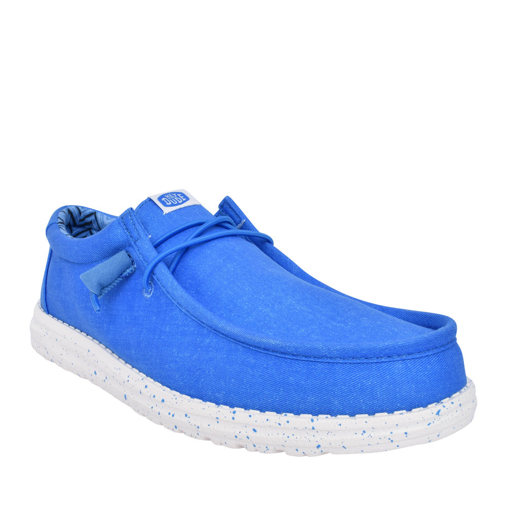 Mens Wally Laced Shoe In Blue
