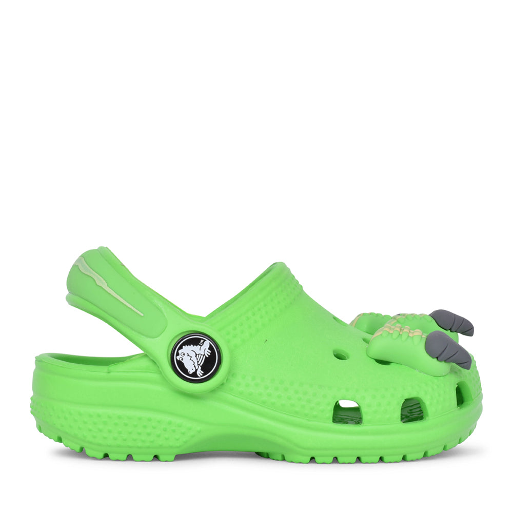 Boys 209700 Dinosaur Classic Clog T In Green Slime