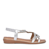 Ladies Santorini Sandal In Silver