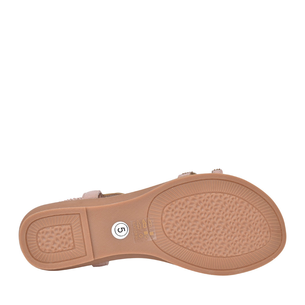 Ladies Santorini Sandal In Rose Gold