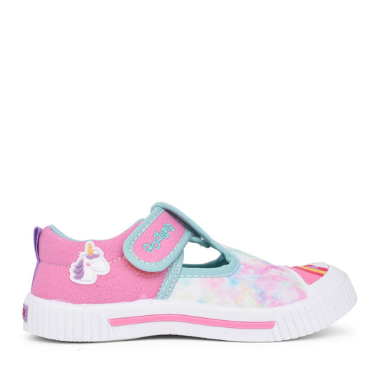Girls Kali Velcro Canvas Shoe In Pink