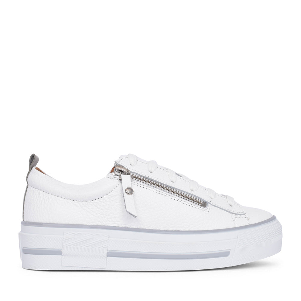 Ladies Filician Laced Trainer In White