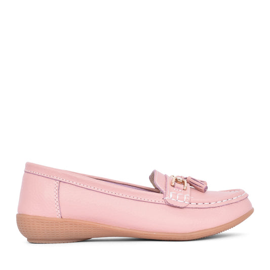 Ladies Nautical Slip-on Shoe In Pink