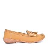 Ladies Nautical Slip-on Shoe In Mustard
