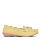 Ladies Nautical Slip-on Shoe In Lime
