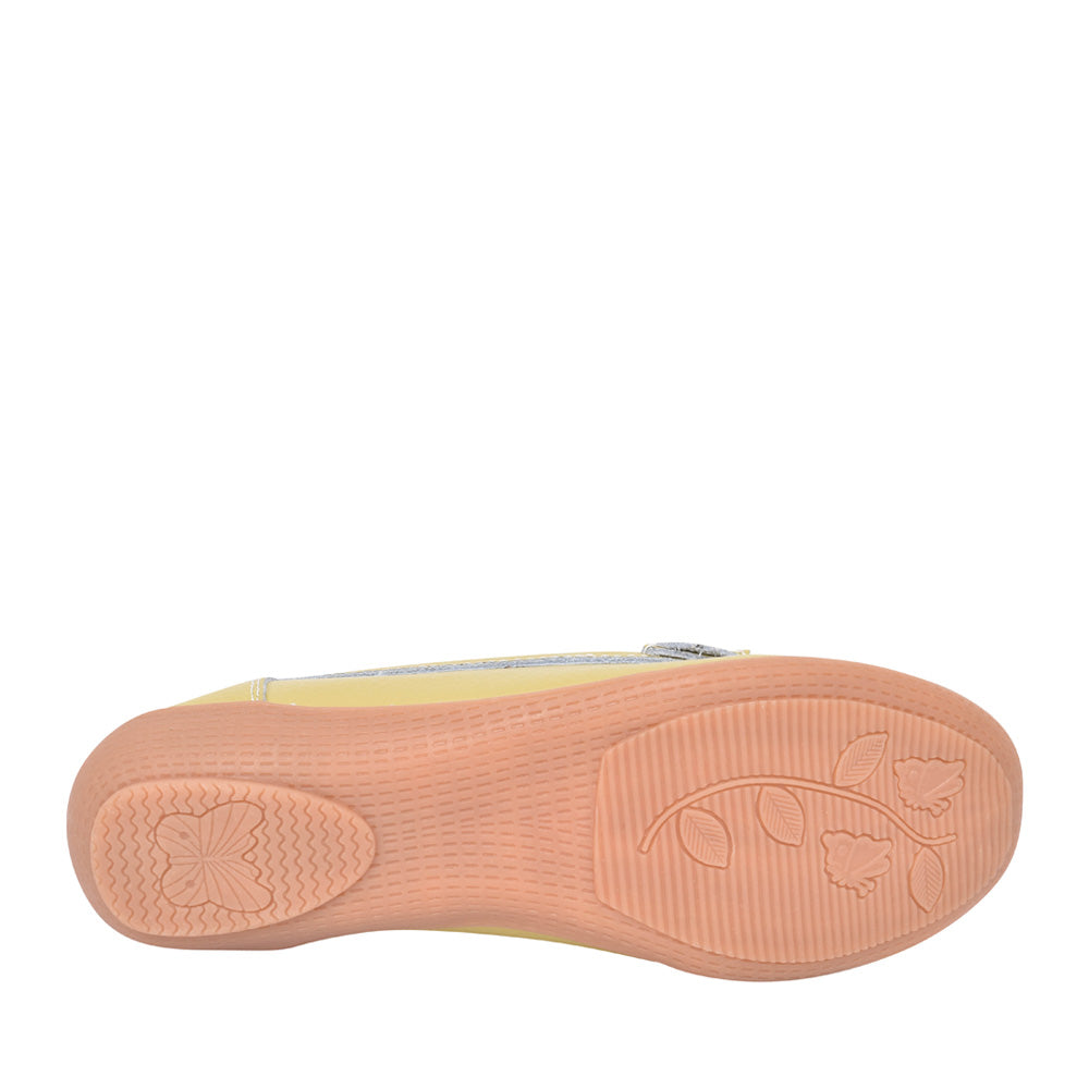 Ladies Nautical Slip-on Shoe In Lime