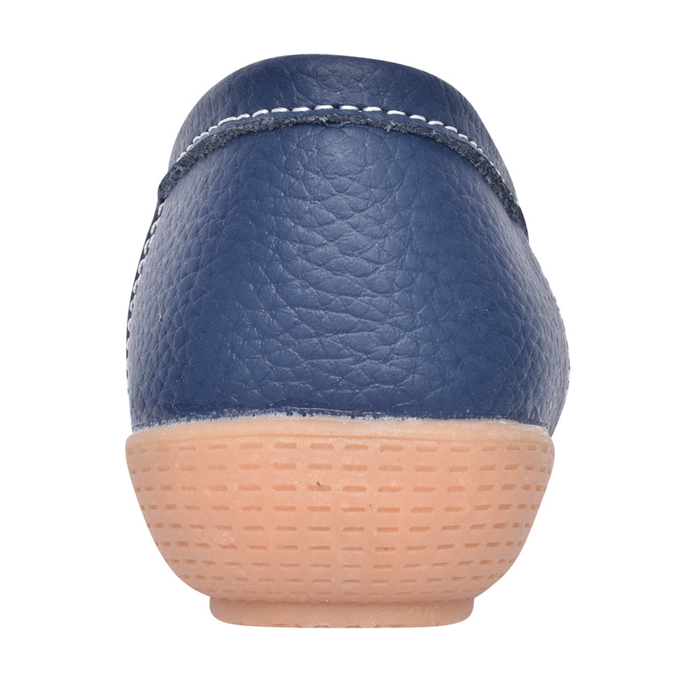 Ladies Nautical Slip-on Shoe In Dark Blue