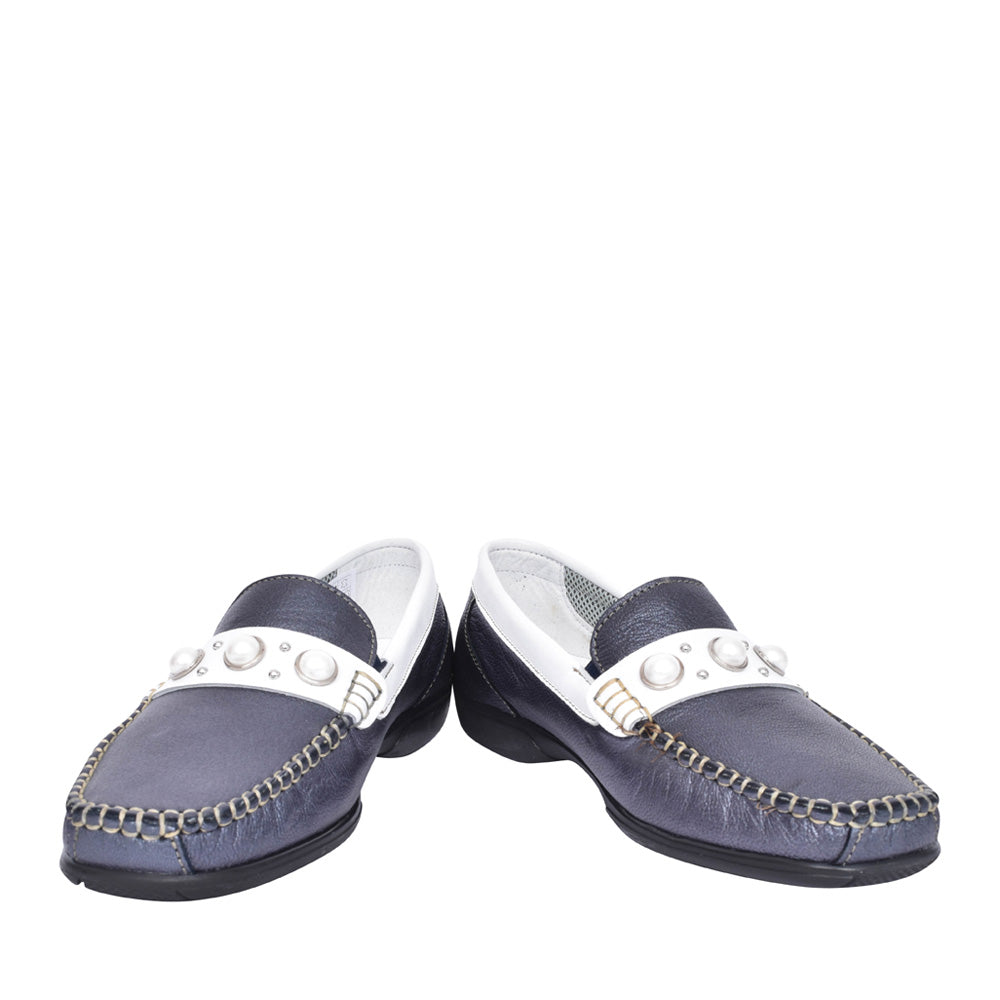 Ladies Bella Slip On Loafer In Navy