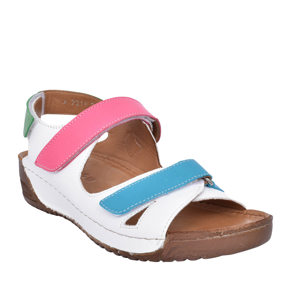 Ladies Daria A7211 Sandal In White Multi