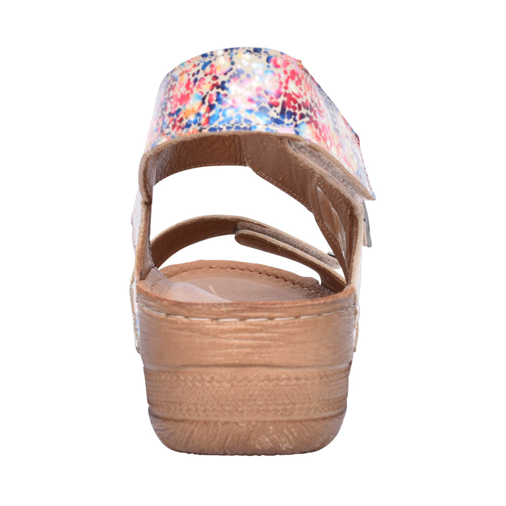 Ladies Sarah A7245 Laced Shoe In Multi-colour
