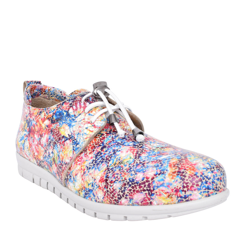 Ladies Sarah A7245 Laced Shoe In Multi-colour