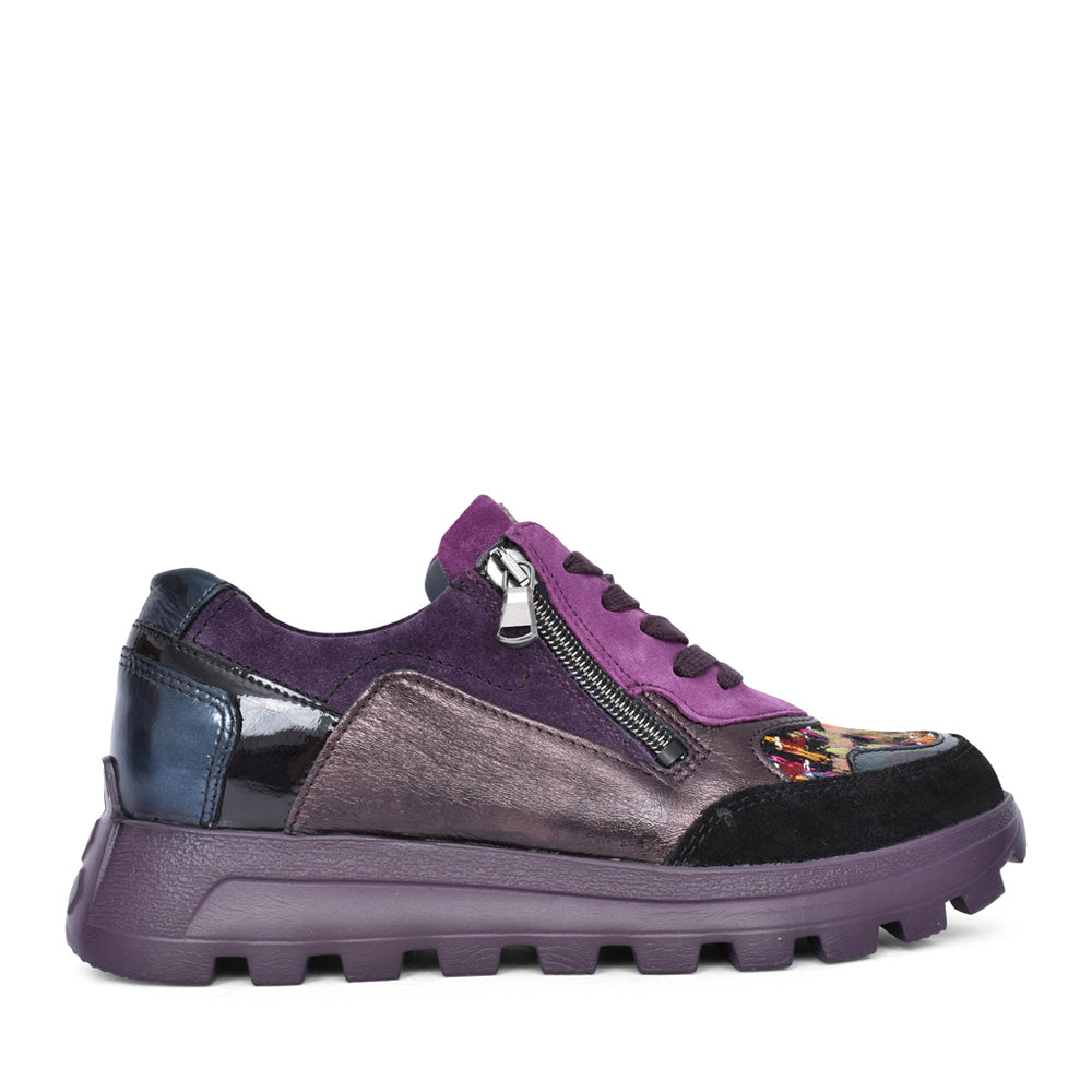 Ladies 993004 H-ajala Laced Trainer In Purple