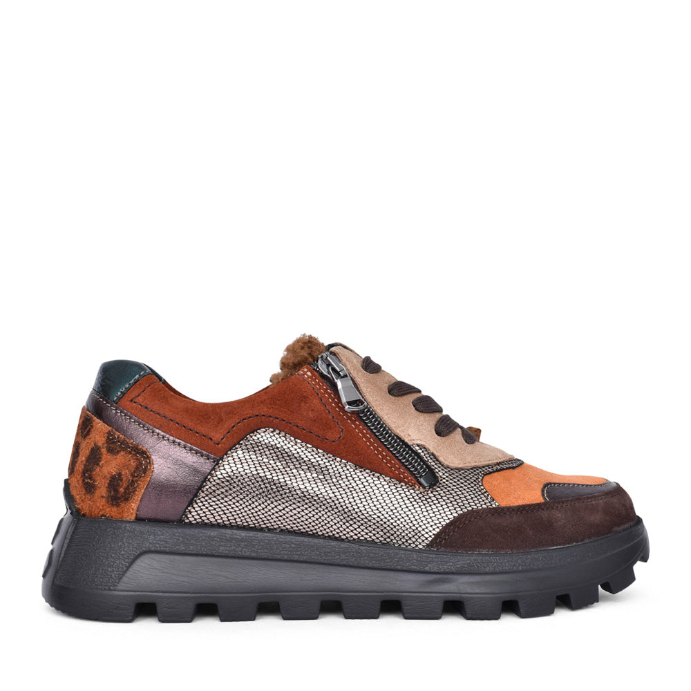 Ladies 993005 H-ajala Laced Trainer In Orange