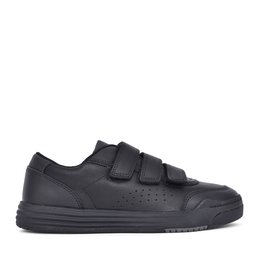 Boys Urban Sky Older Black Leather Velcro Shoe In Kids F Fit
