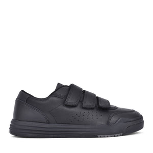Boys Urban Sky Older Black Leather Velcro Shoe In Kids F Fit