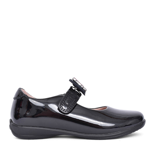 Girls Lk8611 Luna 2 F-fit Mary Jane Shoe In Blk Patent
