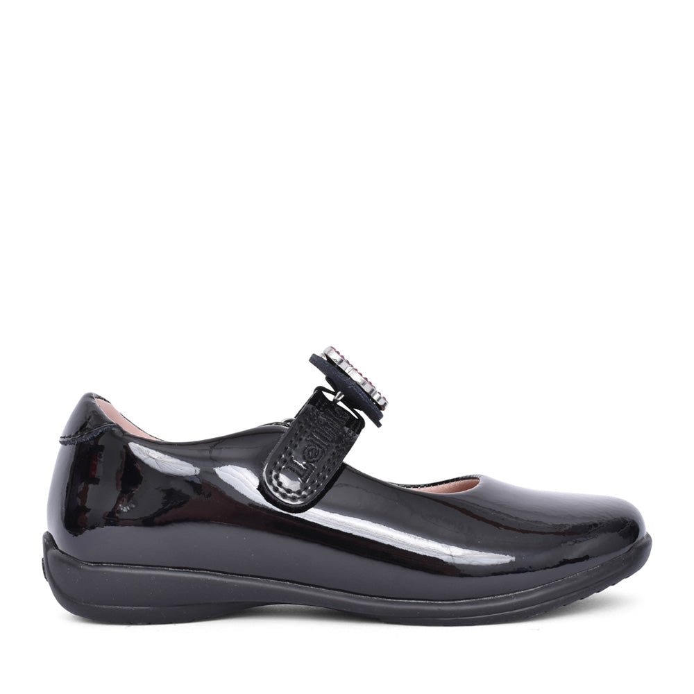 Girls Lk8611 Luna 2 G-fit Mary Jane Shoe In Blk Patent