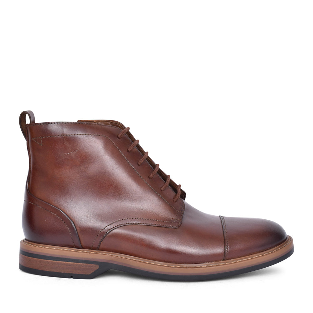 Mens Aldwin Cap G-fit Laced Ankle Boot In Mid Tan