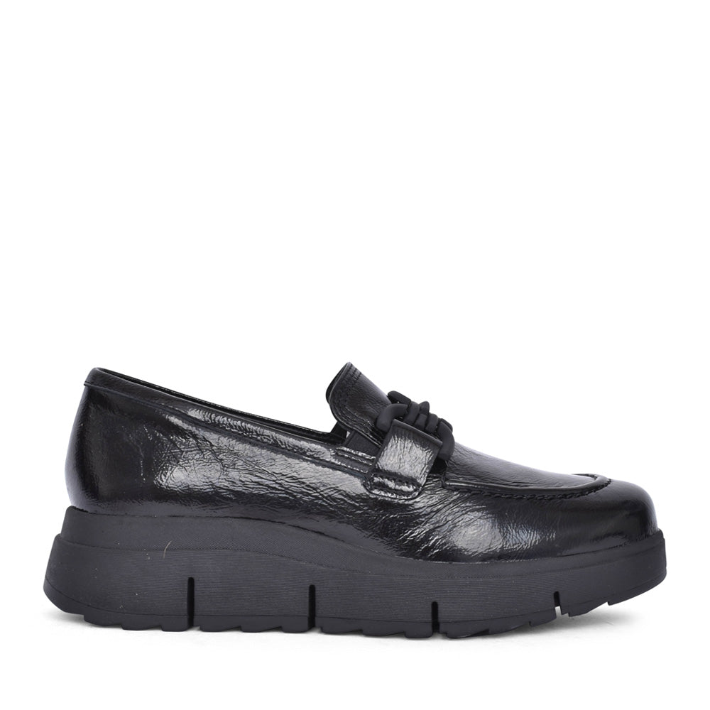 Ladies Loriini Izzy D-fit Loafer In Blk Patent