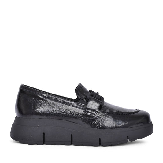 Ladies Loriini Izzy D-fit Loafer In Blk Patent
